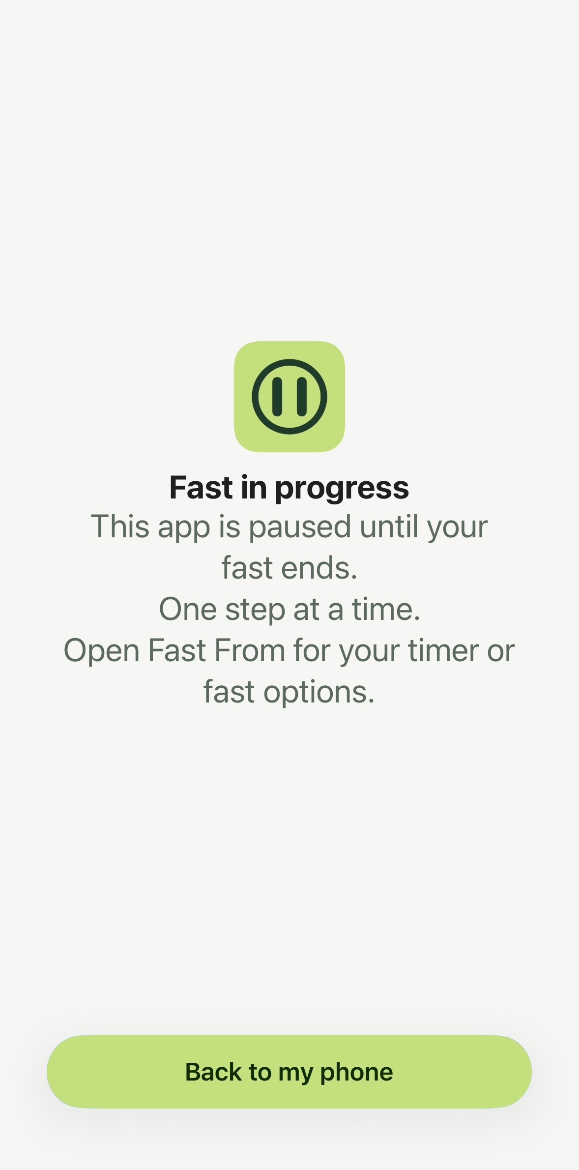 Stay with your fast in Fast From